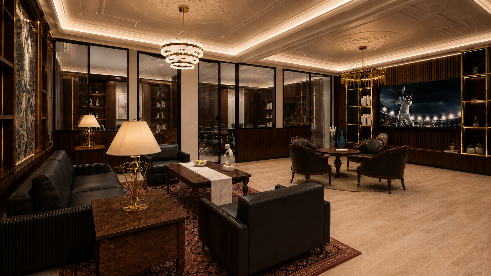 Private Client Lounge — Interior Visualization